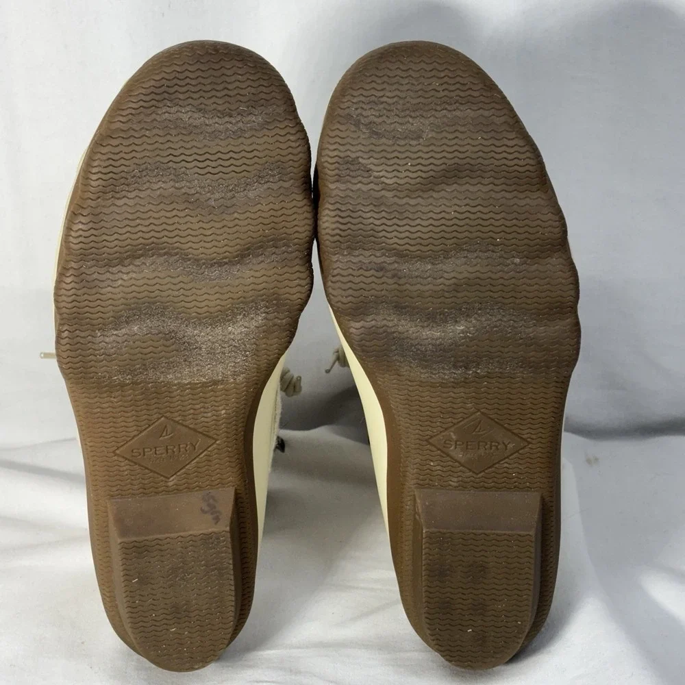 Sperry Women's Syren‎ Gulf Wool Quilt Duck Boots Waterproof Ivory Size 8 M - Picture 14 of 16